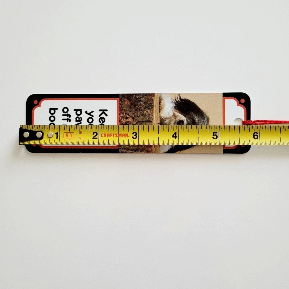 Vintage 90s Tibetan Terrier Bookmark Dog Paws book Tassel 1991 Antioch TBM-08052